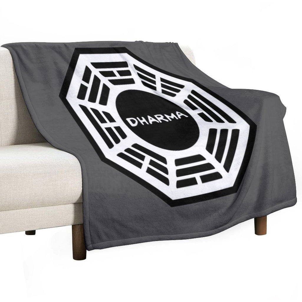 Dharma Initiative Logo Lost TV Show Velvety-soft Throw Blanket