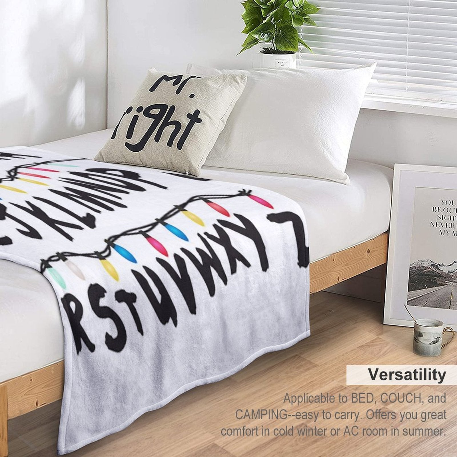 ABCDEFGH All-season Throw Blanket