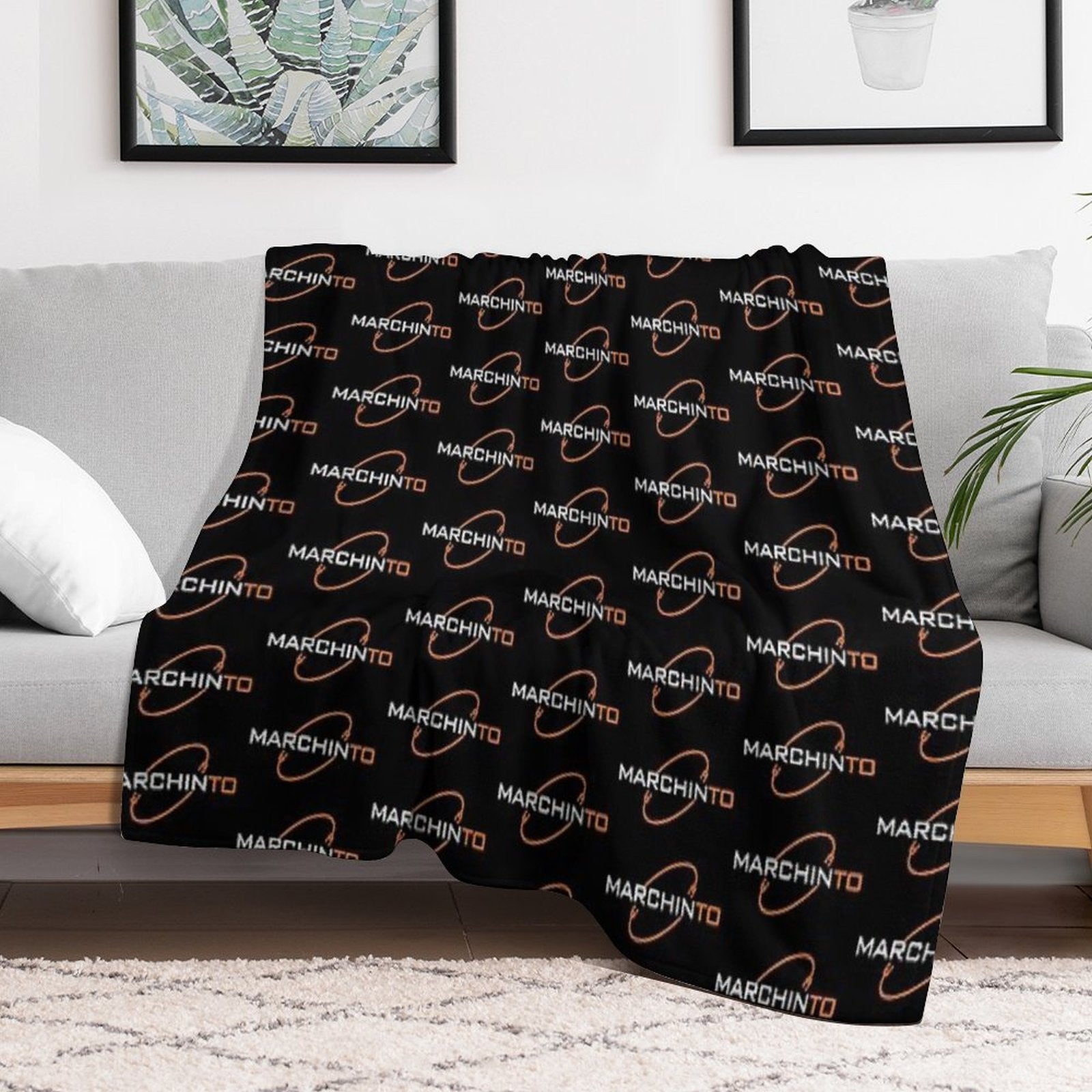 Marchinto Logo V2 Eco-conscious Throw Blanket