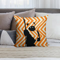 Ewok Chevron Orange Soft Warmth Comfort Throw Pillow