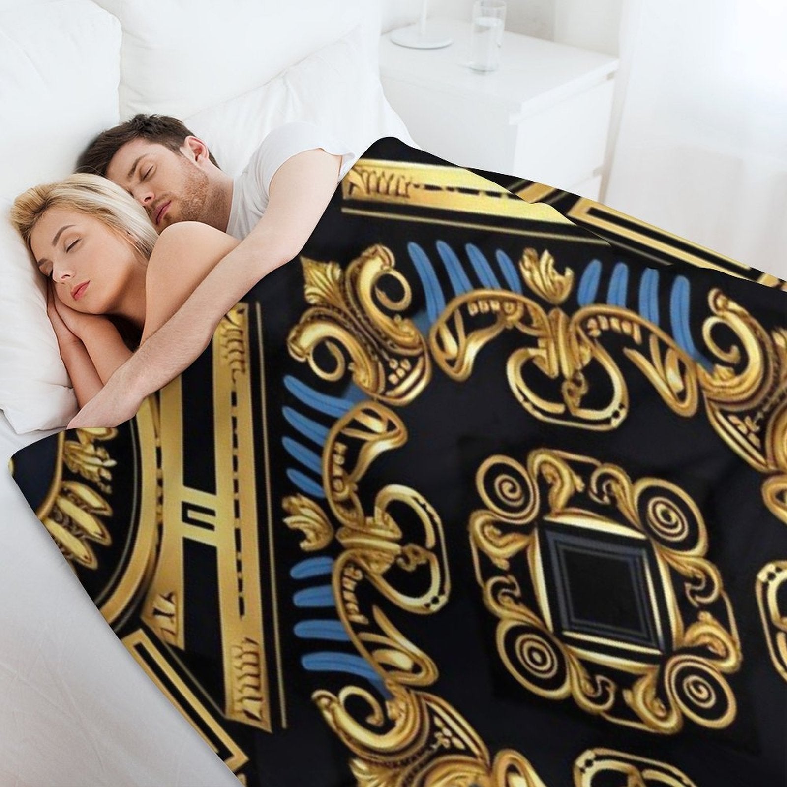 Golden Anti-pilling Throw Blanket