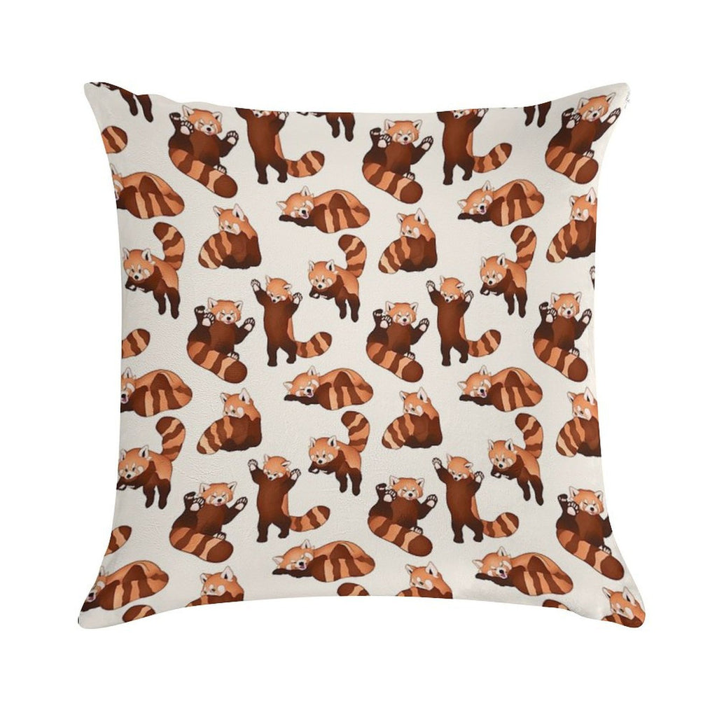 Red Panda Pattern Soft Easy Maintenance Throw Pillow