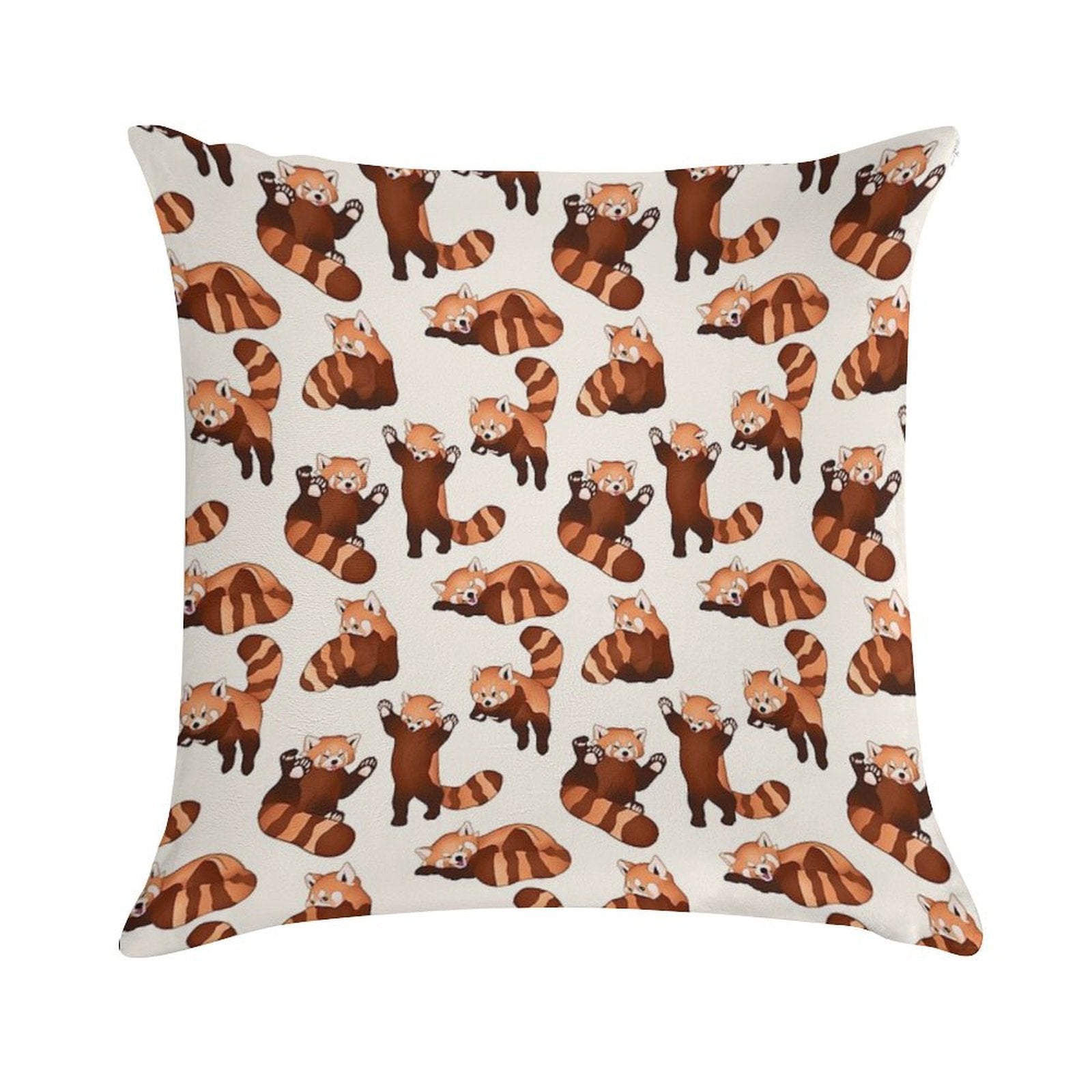 Red Panda Pattern Soft Easy Maintenance Throw Pillow