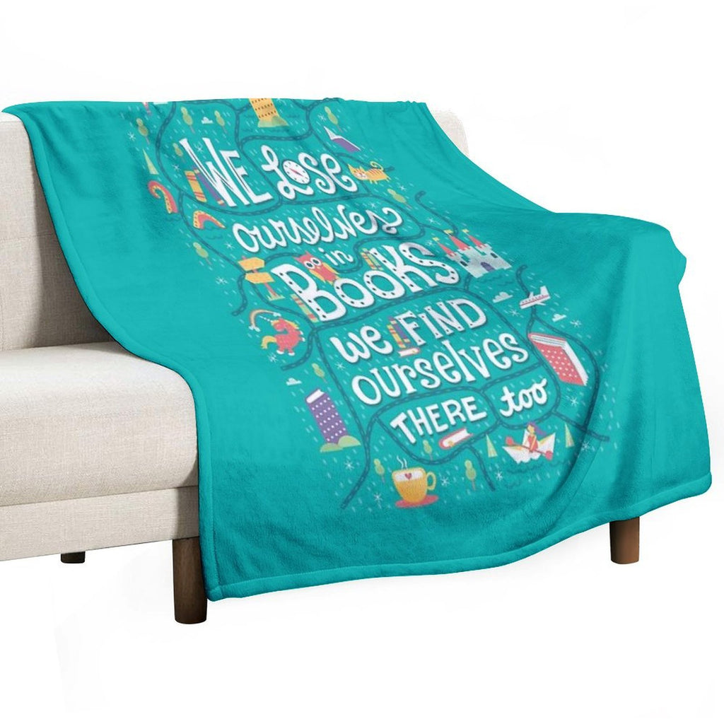 Lose Ourselves in Books Shrink-resistant Throw Blanket