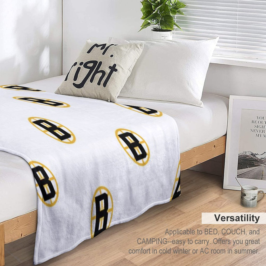 Boston Hockey Easy Care Throw Blanket