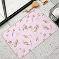 Happy Birthday Mom Pink Flowers  Long-Lasting Bath Mat