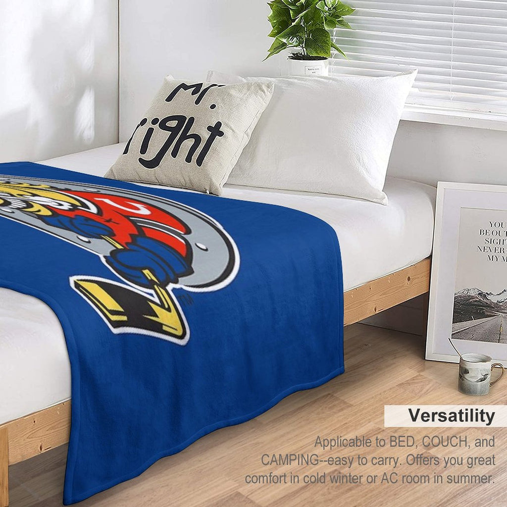Barrie Colts Ontario Hockey Sustainable Throw Blanket