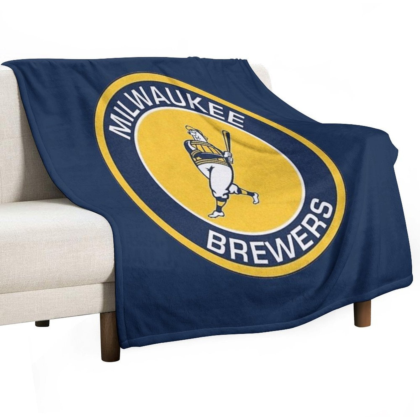 Best of Brwer of Milwaukees Logo Quick-dry Throw Blanket
