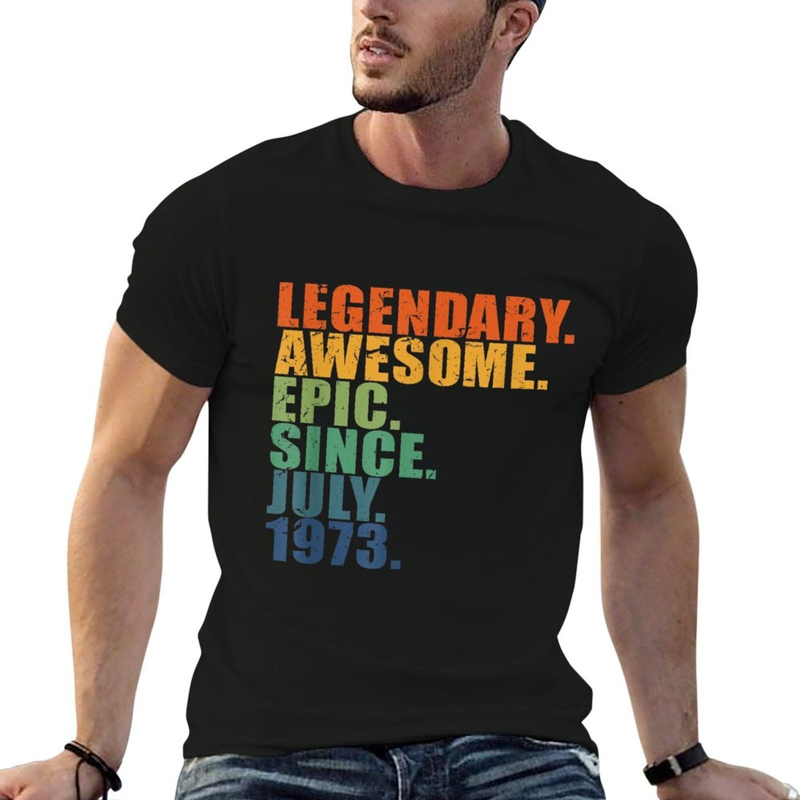 July 1973 50 Years Men Women Anniversary 50th Birthday Comfortable T-Shirt