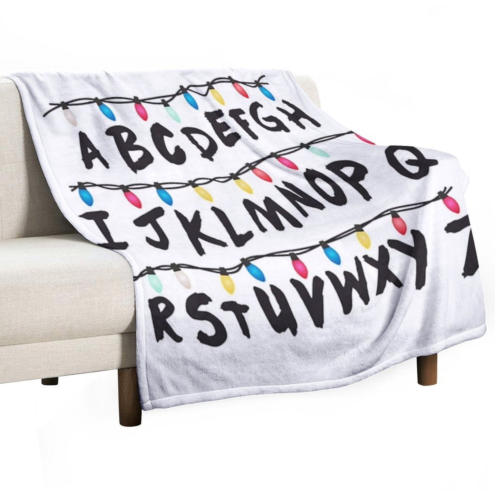 ABCDEFGH All-season Throw Blanket