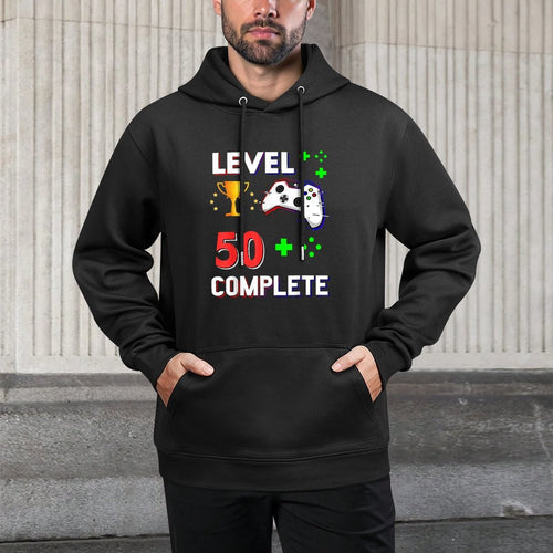 50th Birthday Level 50 Complete Video Gamer Gift Durable Construction Hoodie