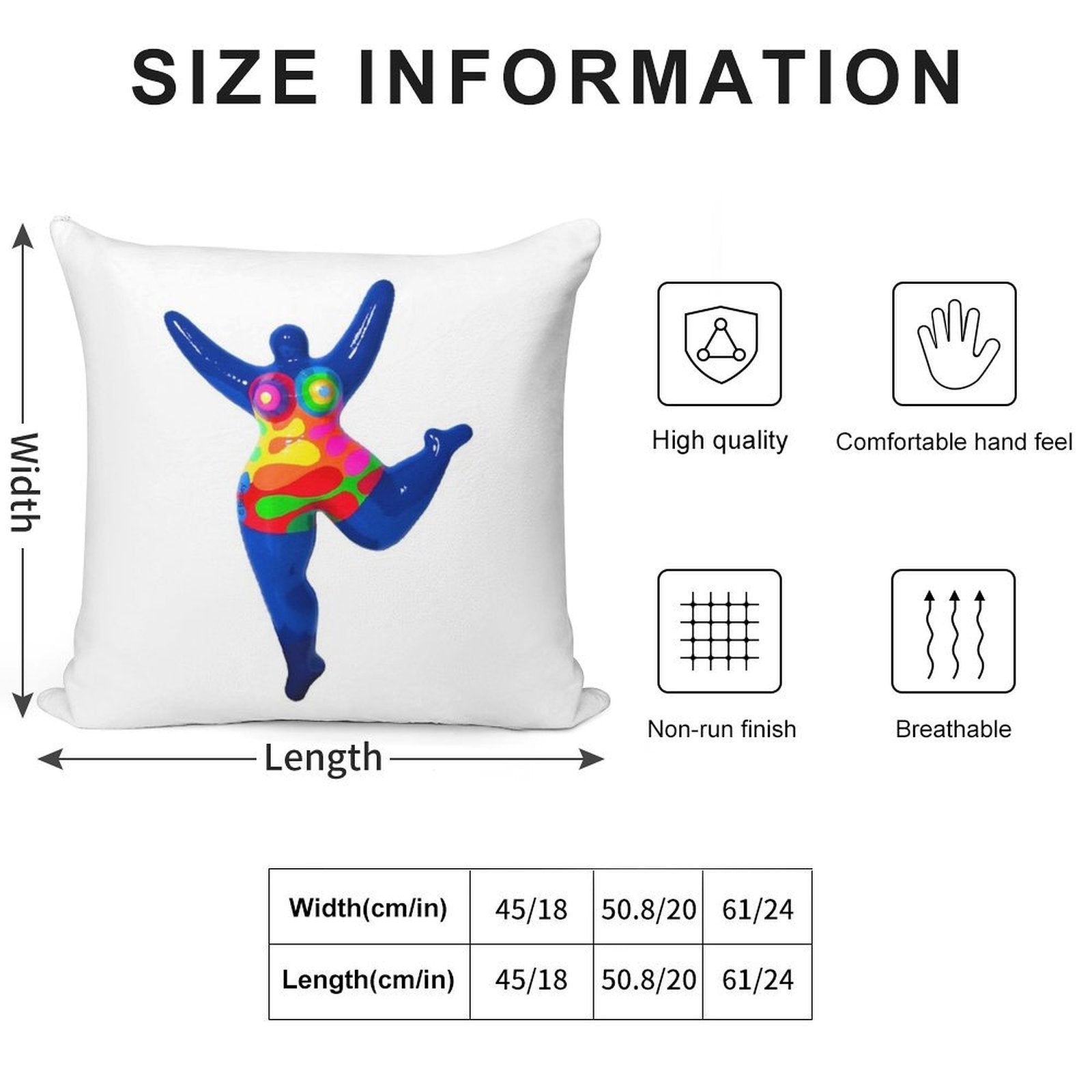 Blue Nana Biriney - Tribute to Niki De Saint Phalle Soft Multiple Sizes Throw Pillow