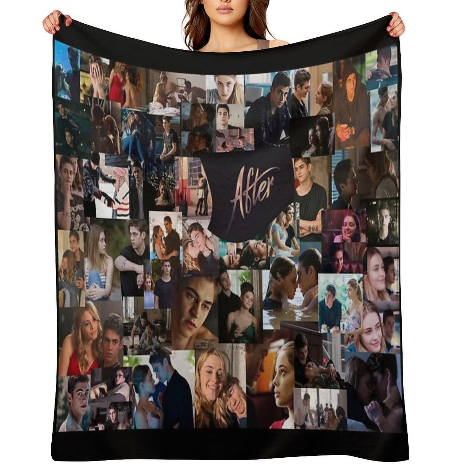 After Collage Quick-dry Throw Blanket