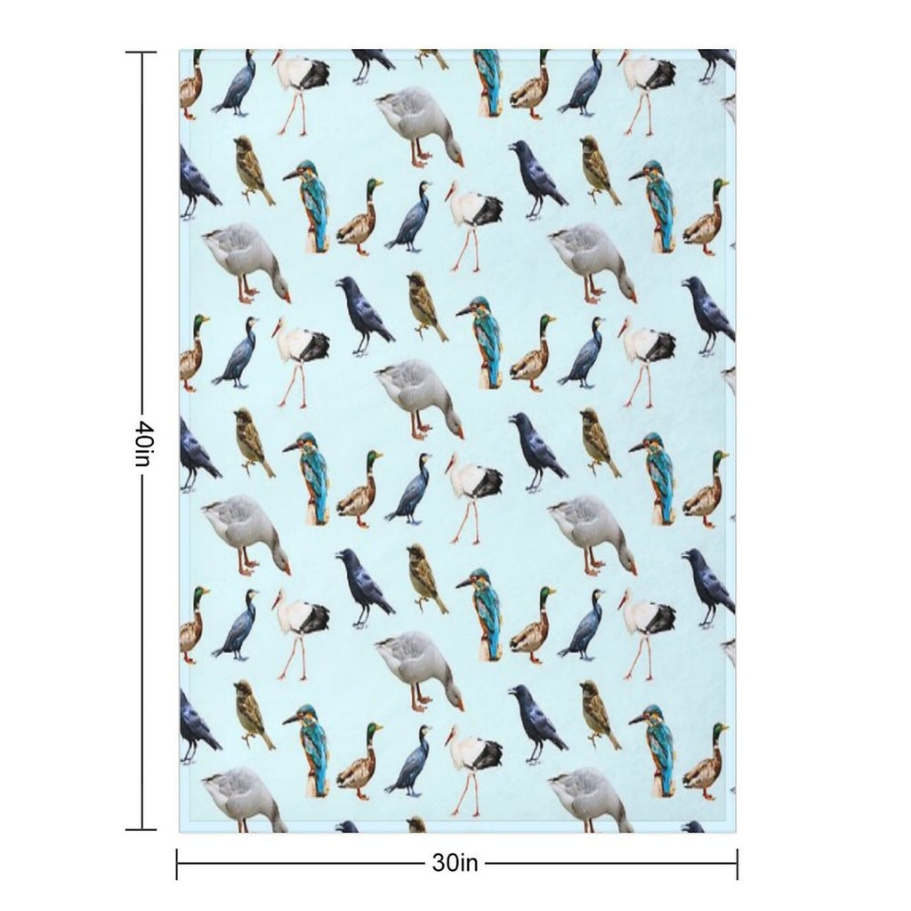 Bird Collection Quick-dry Throw Blanket