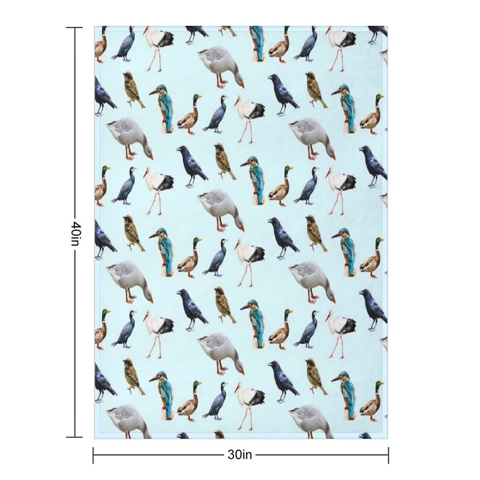 Bird Collection Quick-dry Throw Blanket
