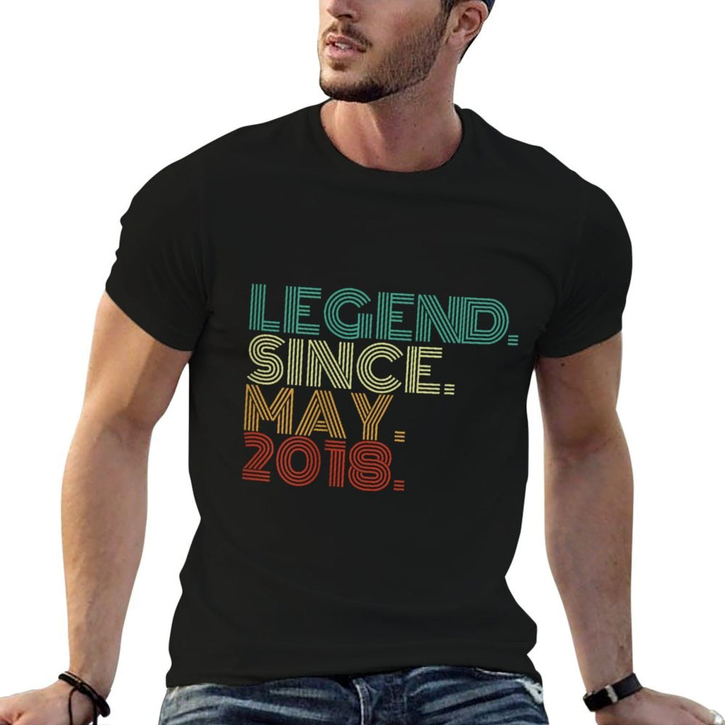 Kids 7 Years Old Legend Since May 2018 7th Birthday  Polyester Blend T-Shirt