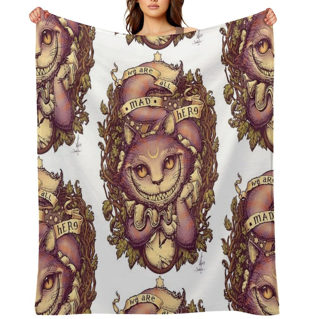 CHESHIRE CAT Gift-ready Throw Blanket