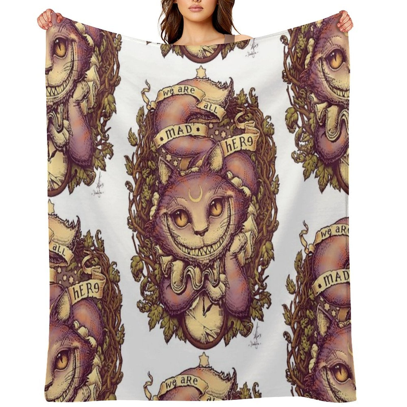 CHESHIRE CAT Gift-ready Throw Blanket