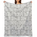 Sudoku (white) Sustainable Throw Blanket