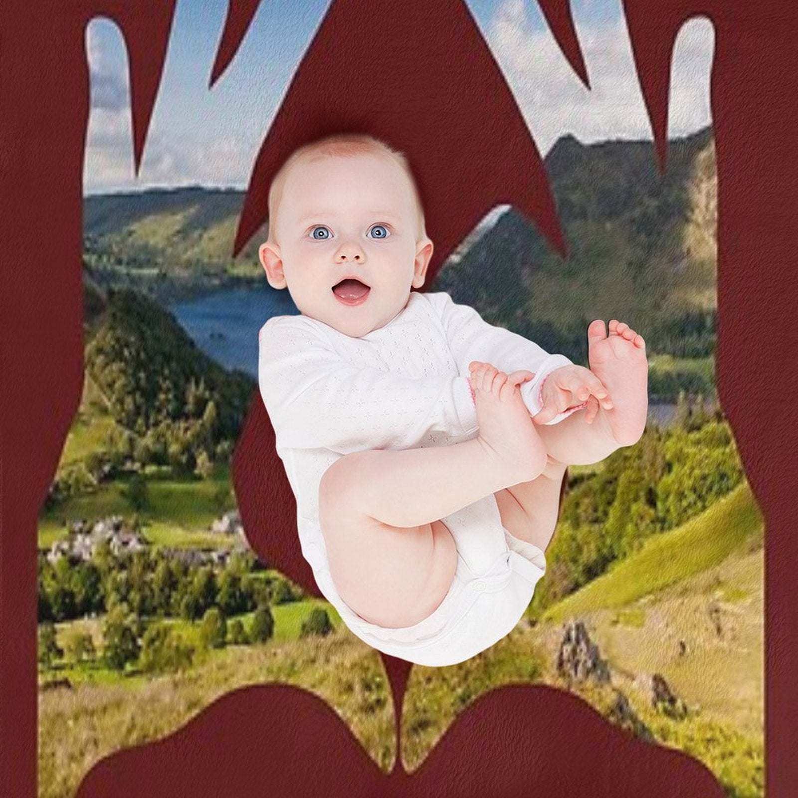 I Love The Lake District - Hands Heart - #41 Premium Throw Blanket