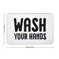 Wash Your Hands - White  Toxin-Free Bath Mat