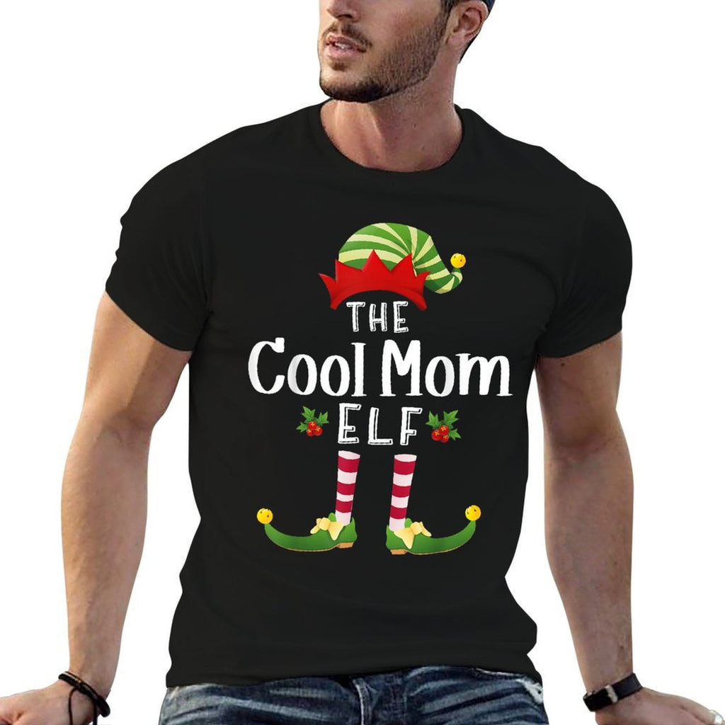 Cool Mom Christmas Elf Matching Pajama X-Mas Party  Breathable T-Shirt