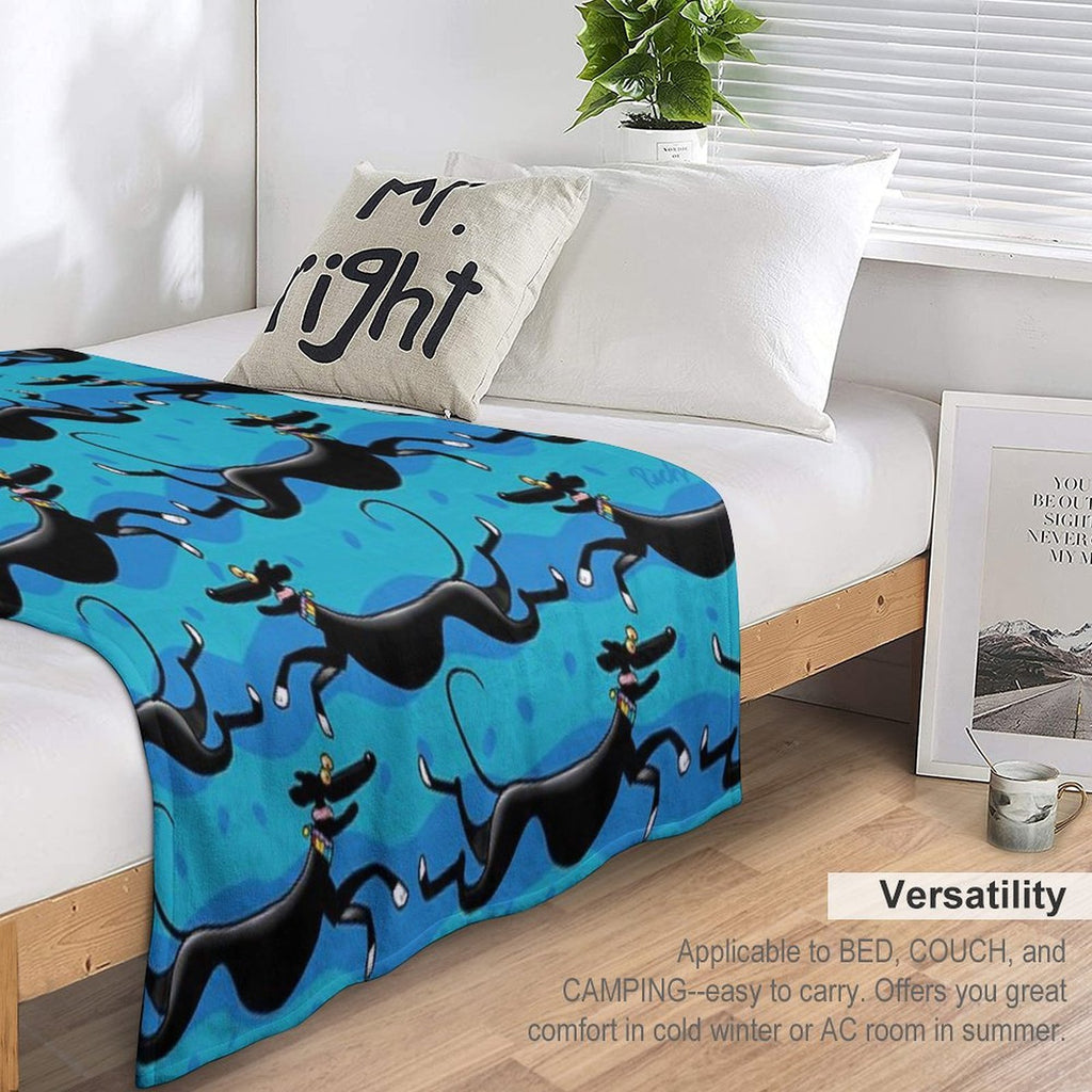 Blue Zoomies Pattern Durable Throw Blanket