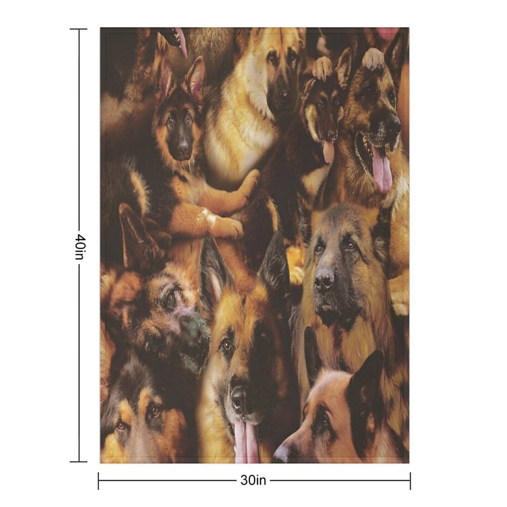 German Shepherds Sustainable Throw Blanket