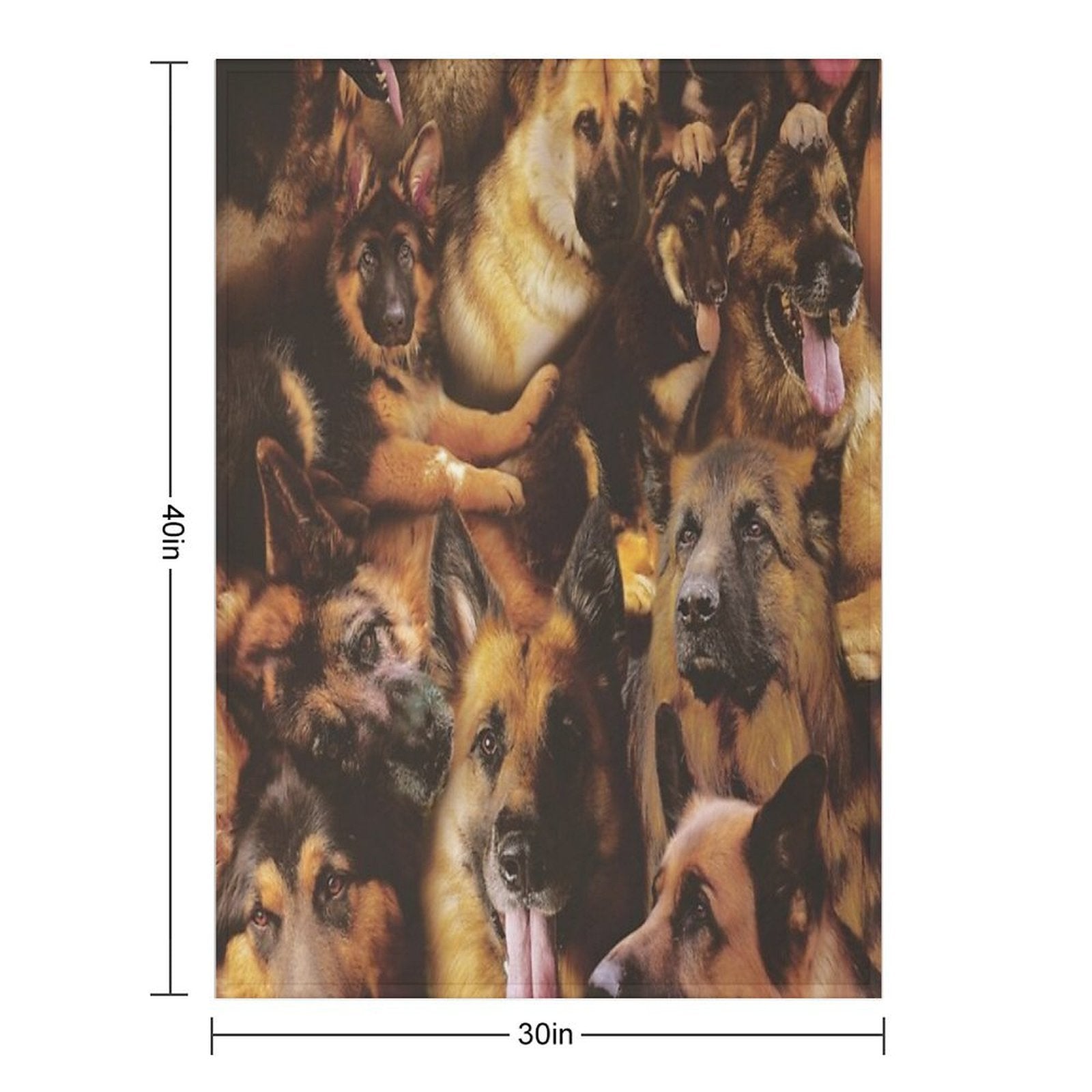 German Shepherds Sustainable Throw Blanket