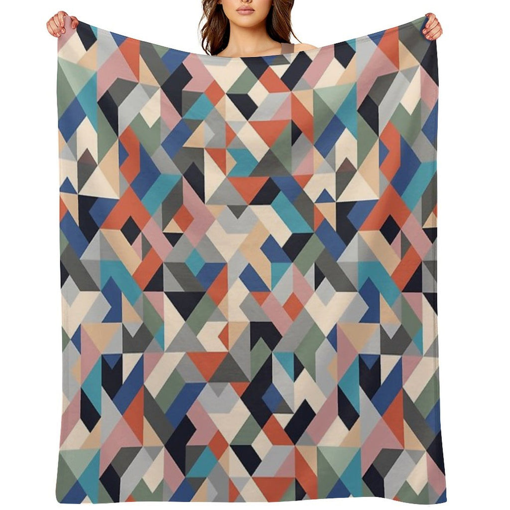 Triangle And Squares Pattern  RoYuMi Durable Throw Blanket