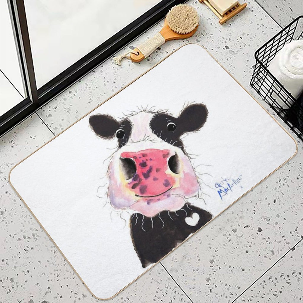 CoW PRiNT, ANiMaL PRiNT ' ARTHuR ' BY SHiRLeY MacARTHuR  Long-Lasting Bath Mat