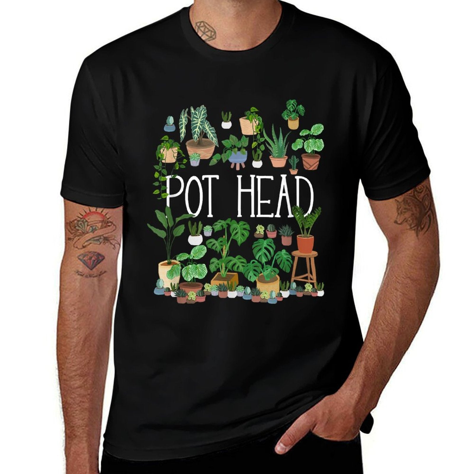 Gardening Potted Plant Lover Pot Head Gardener Garden  Affordable Price T-Shirt