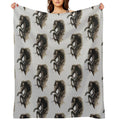 Black Fury (Cut-Out) Multi-functional Throw Blanket
