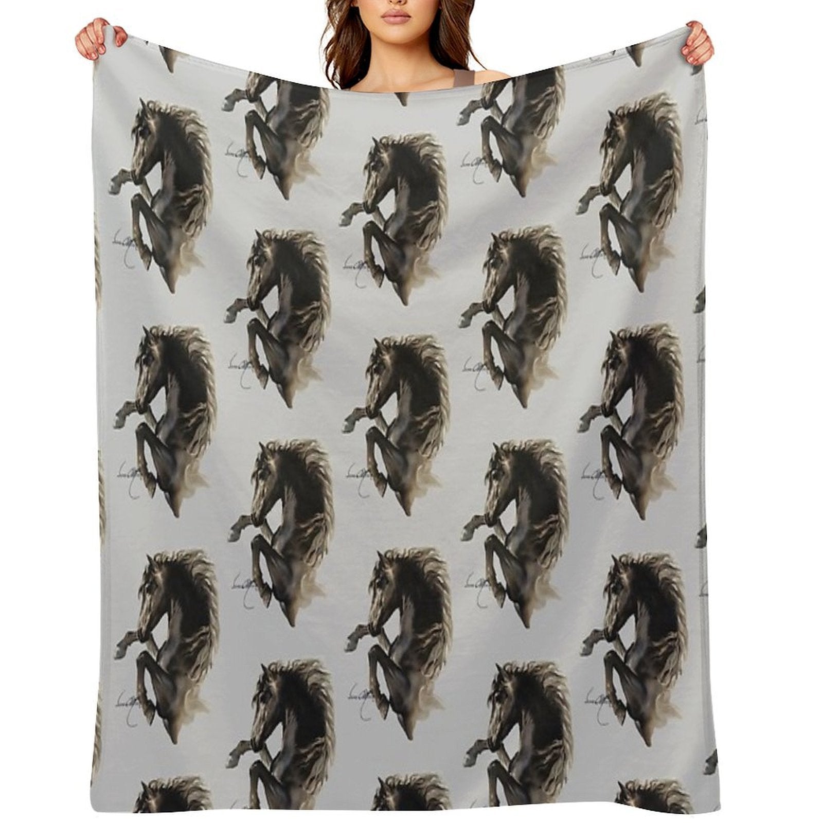 Black Fury (Cut-Out) Multi-functional Throw Blanket
