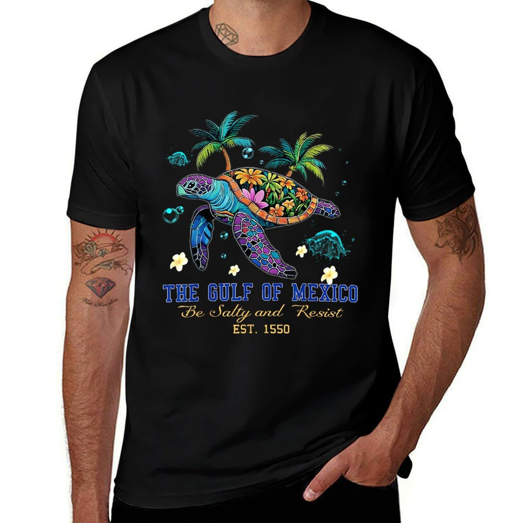 Gulf of Mexico Turtle BE SALTY AND RESIST  Relaxed-fit T-Shirt