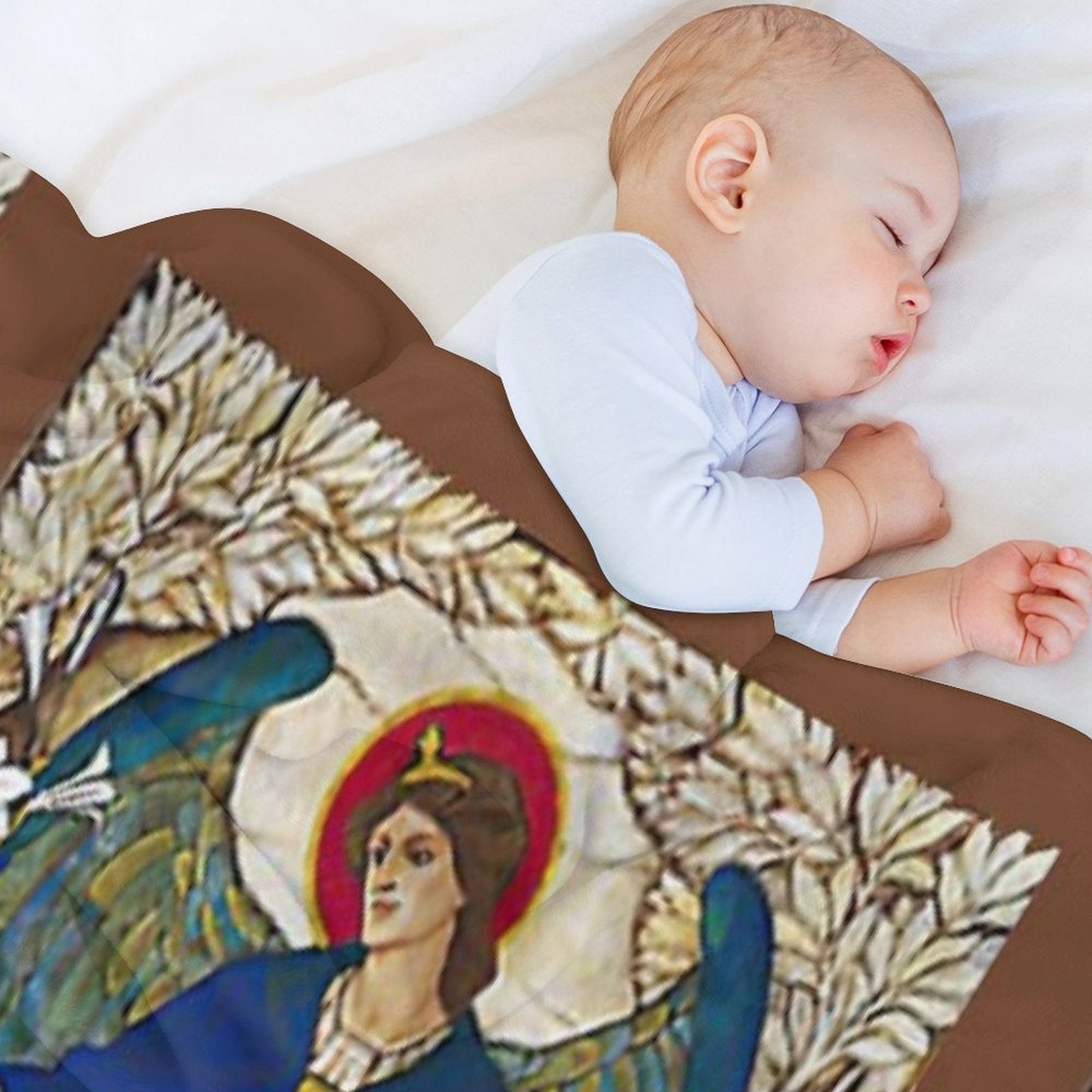 St Gabriel Angel Catholic Saint Archangel Easy Care Throw Blanket