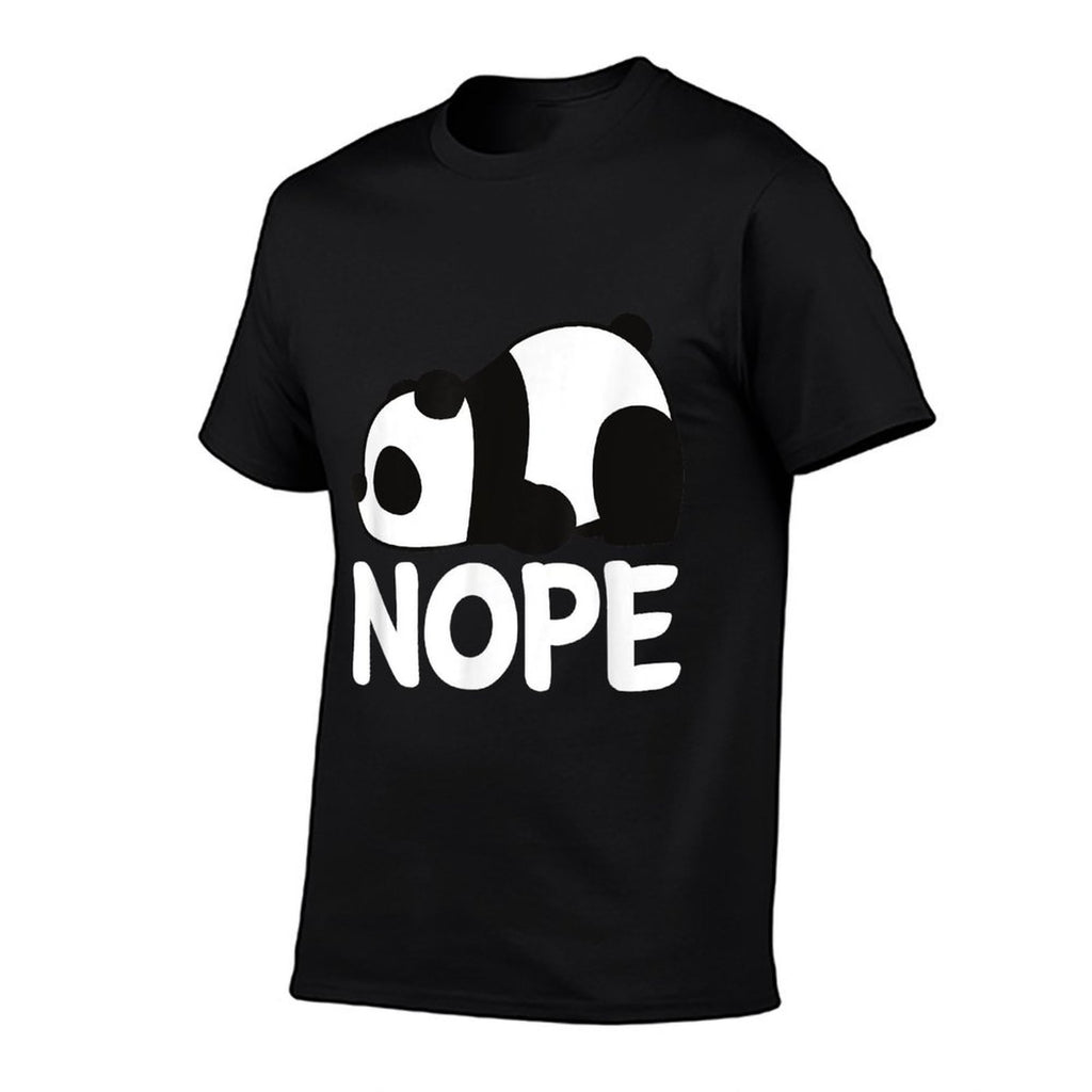 Adorable Animal Tired Sleeping Nope Cute Panda Bear Graphic  Oversized Silhouette T-Shirt