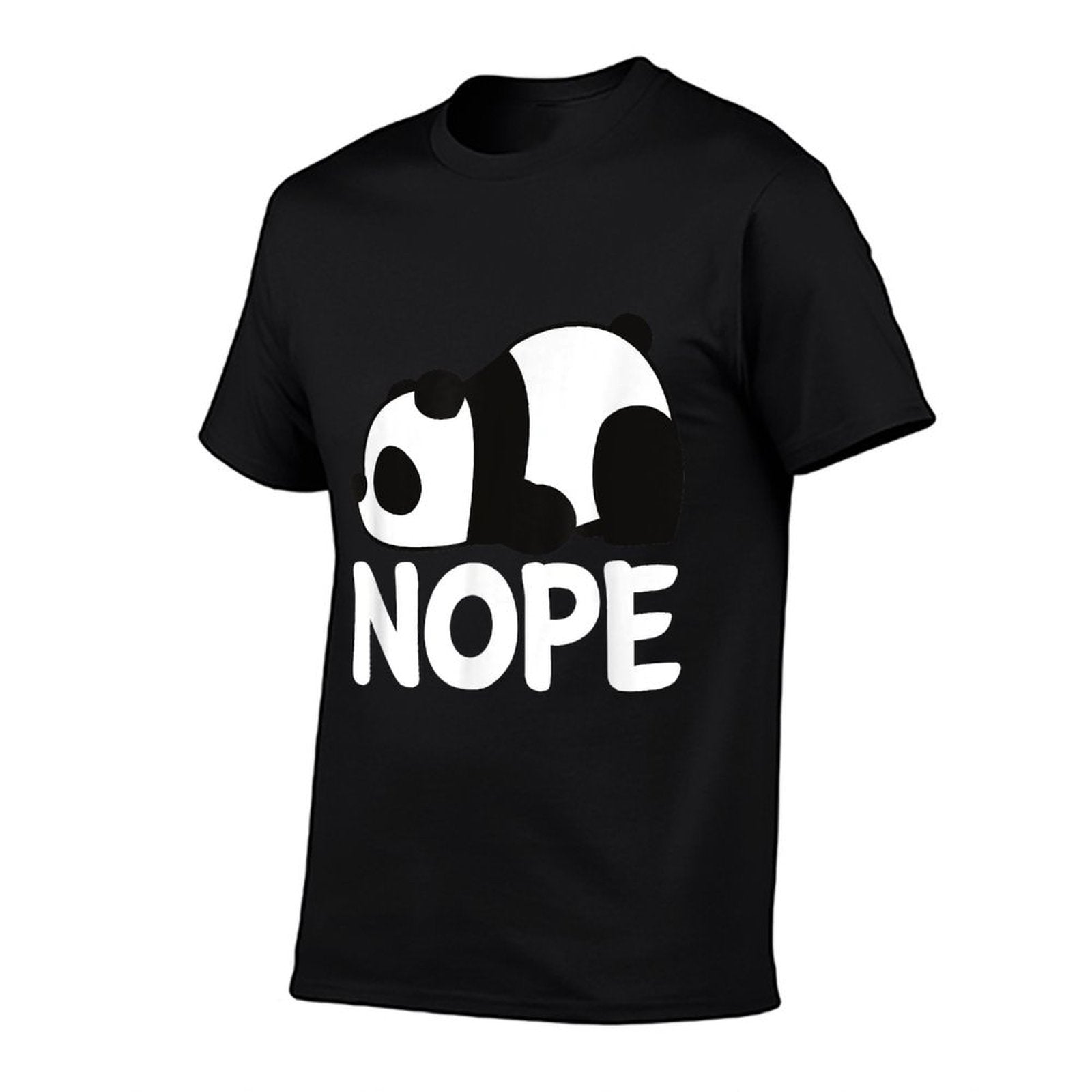 Adorable Animal Tired Sleeping Nope Cute Panda Bear Graphic  Oversized Silhouette T-Shirt