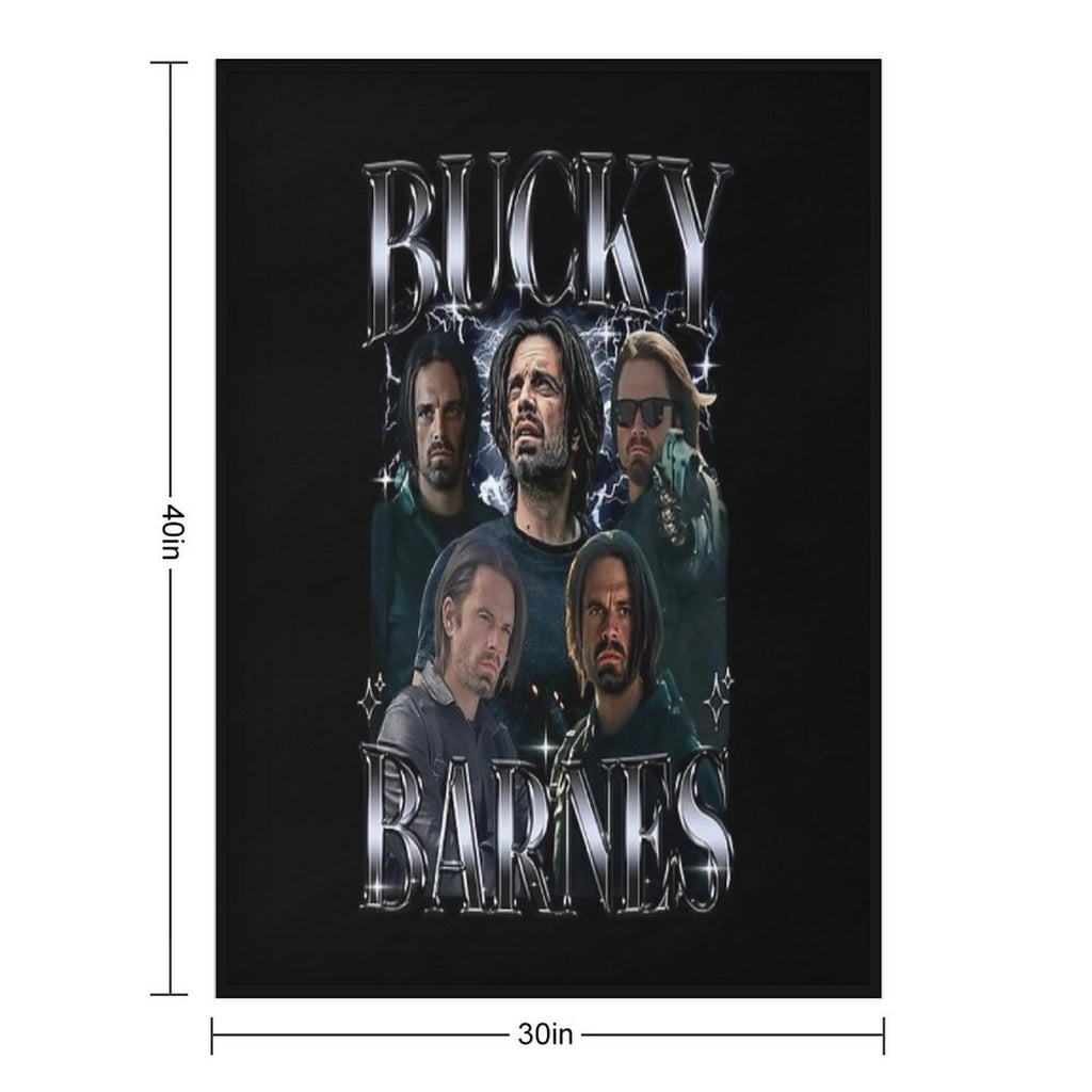 Bucky Barnes Thunderbolts Sebastian Stan Winter Soldier Avengers Superhero Captain America Movies Poster Multi-functional Throw Blanket