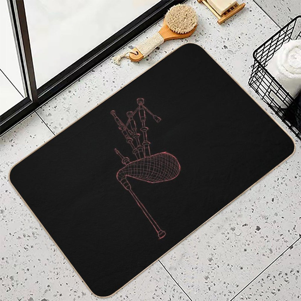 Bagpipes Scotland Musician Woodwind Gifts  Eco-Friendly Bath Mat