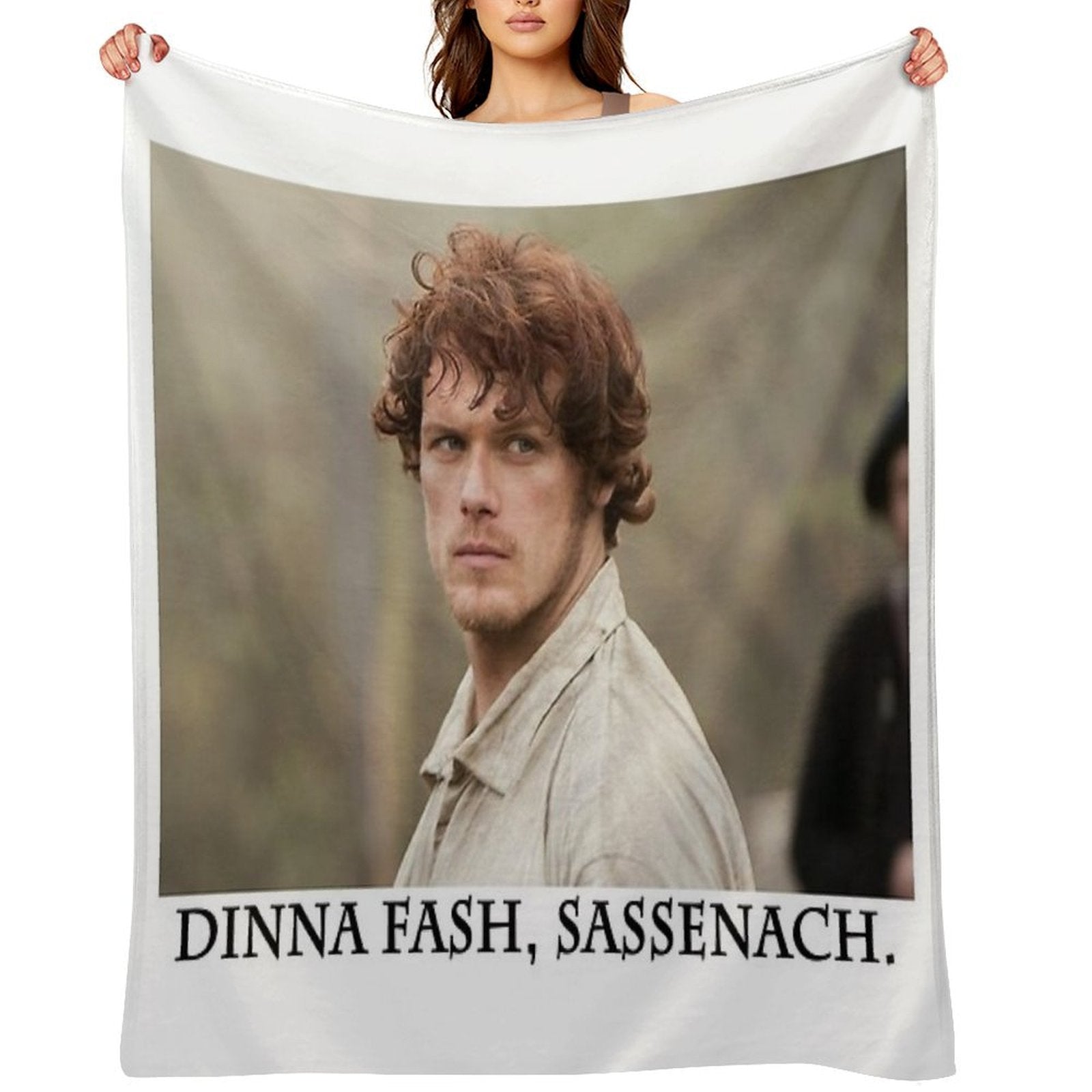 Dinna Fash, Sassenach. Plush Throw Blanket