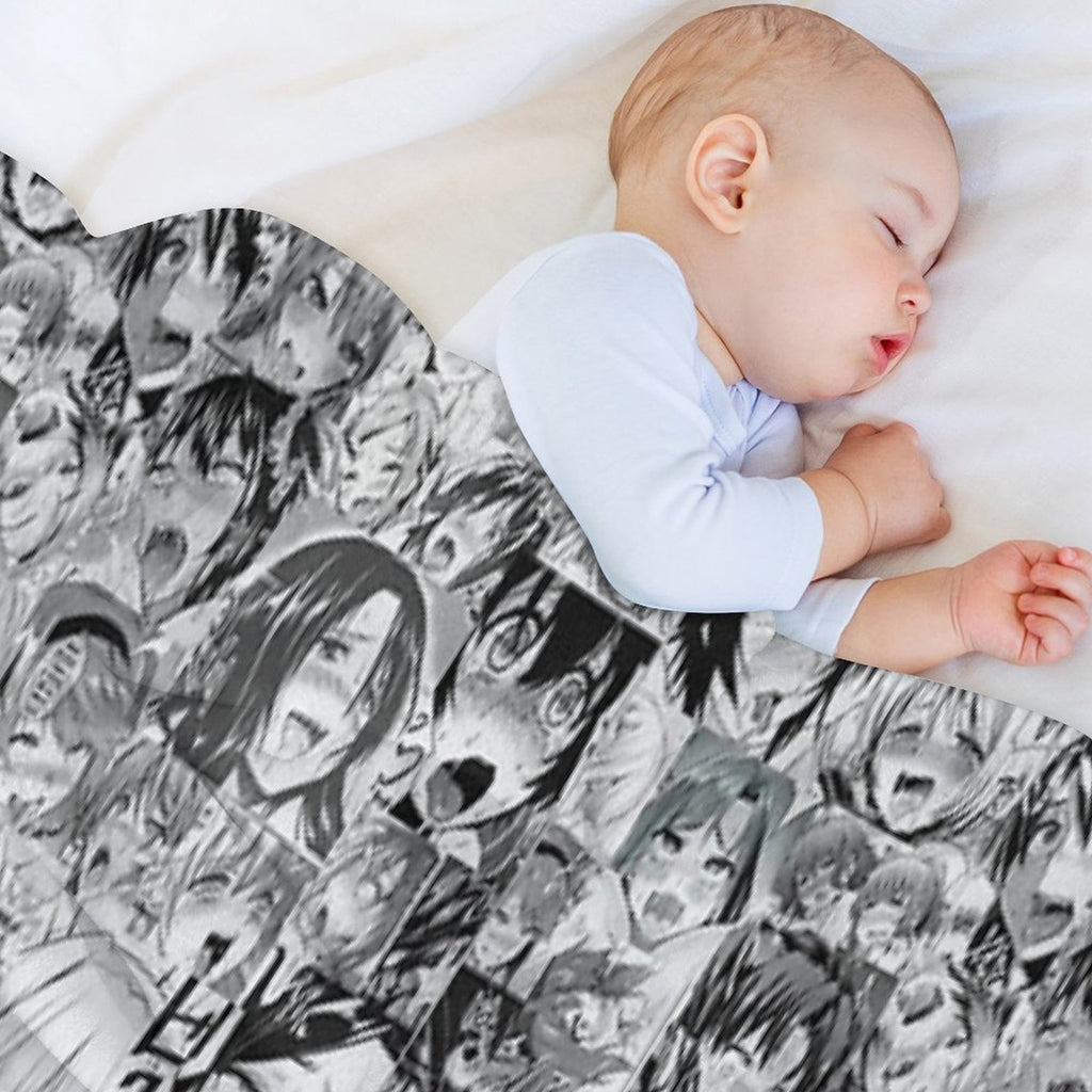 Aygo Hentai Anime Face Plush Throw Blanket