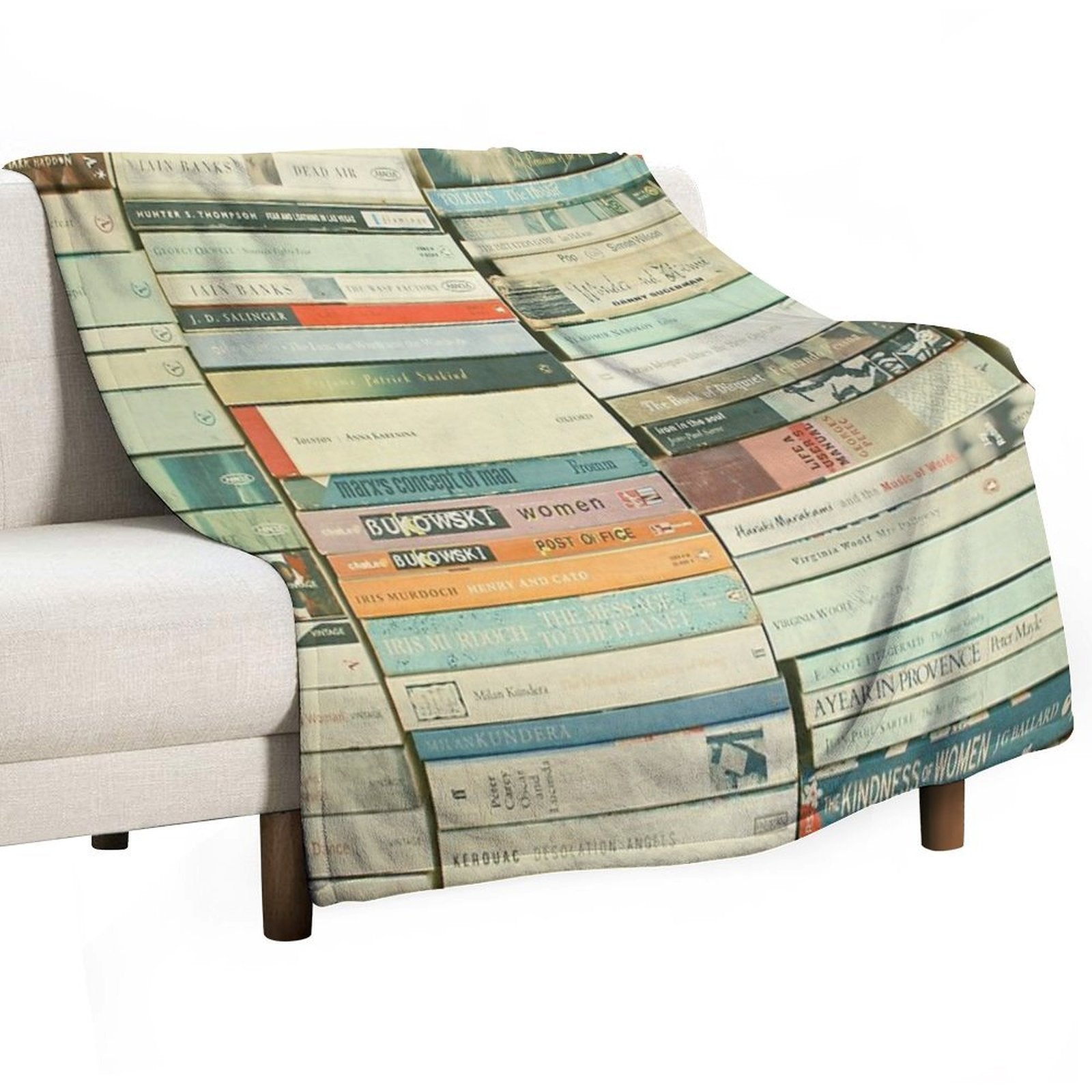 Bookworm Shrink-resistant Throw Blanket