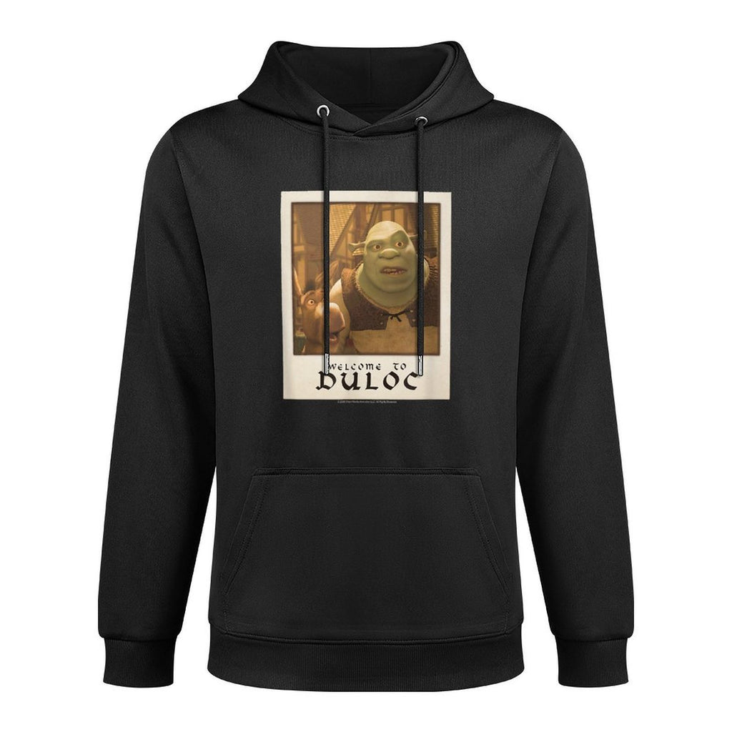 Shrek Welcome To Duloc Shrek And Donkey Polaroid Medium-Weight Fabric Hoodie