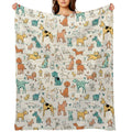 Dogs Dogs Dogs Gift-ready Throw Blanket