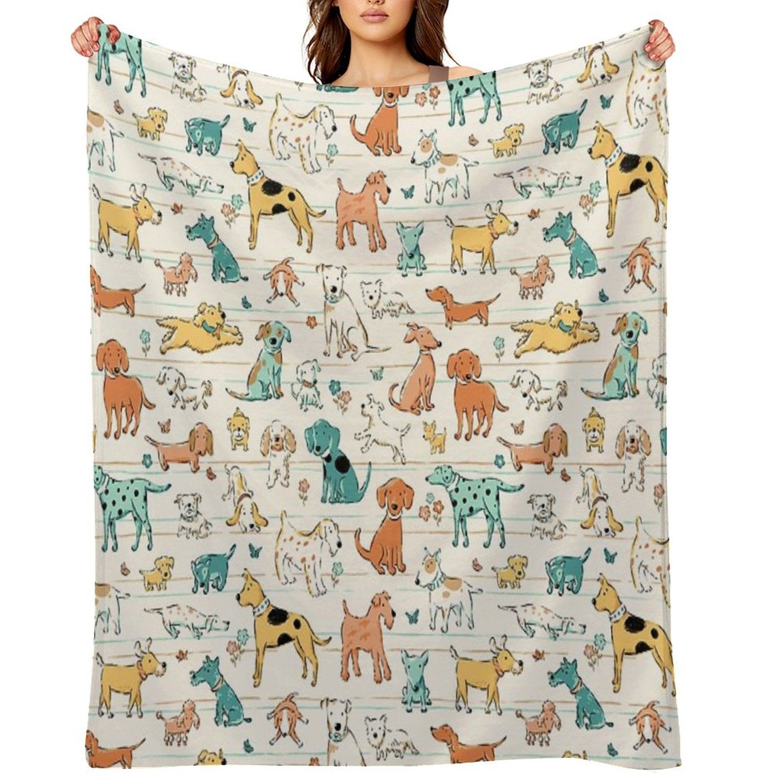 Dogs Dogs Dogs Gift-ready Throw Blanket