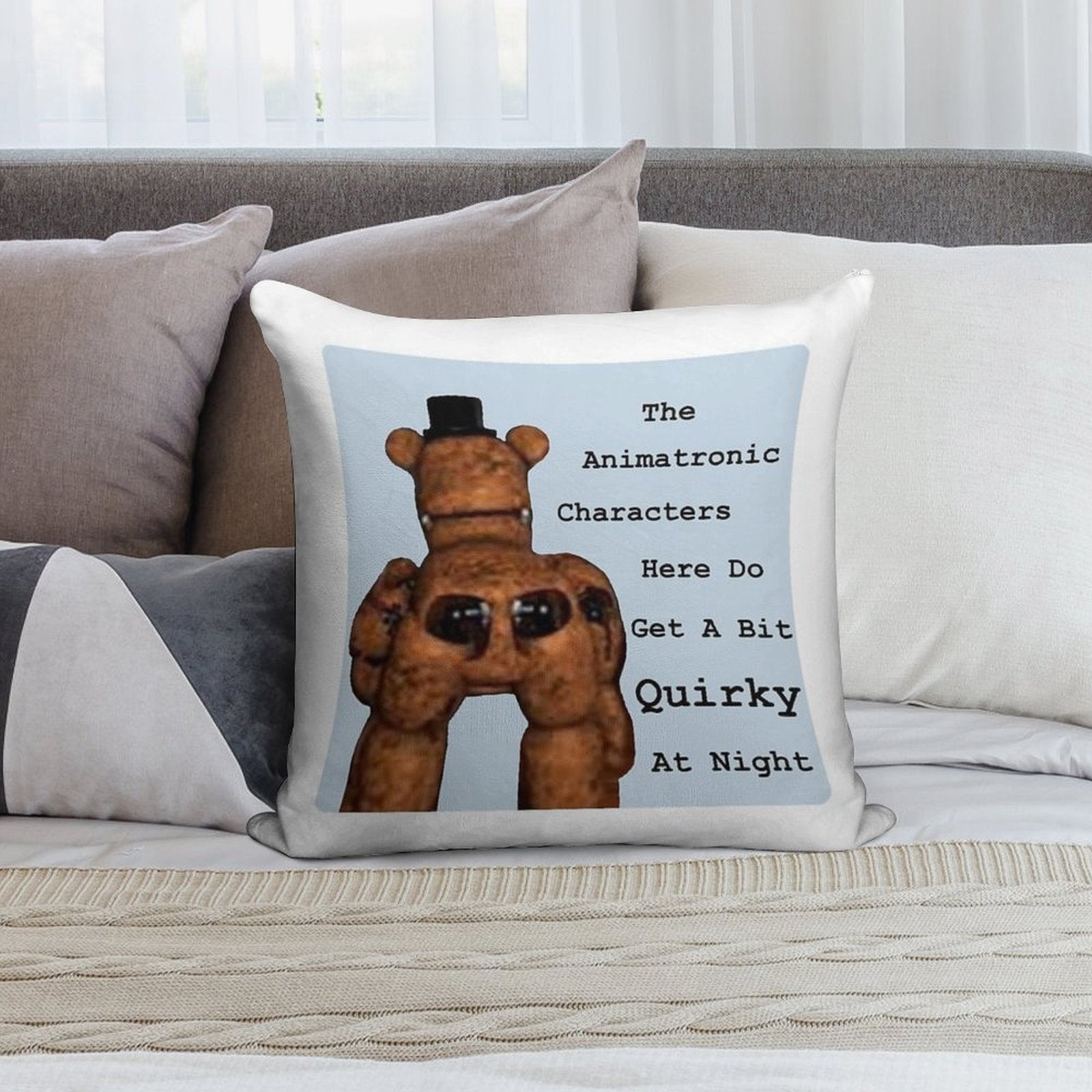 Quirky Animatronics Soft Skin-Friendly Throw Pillow