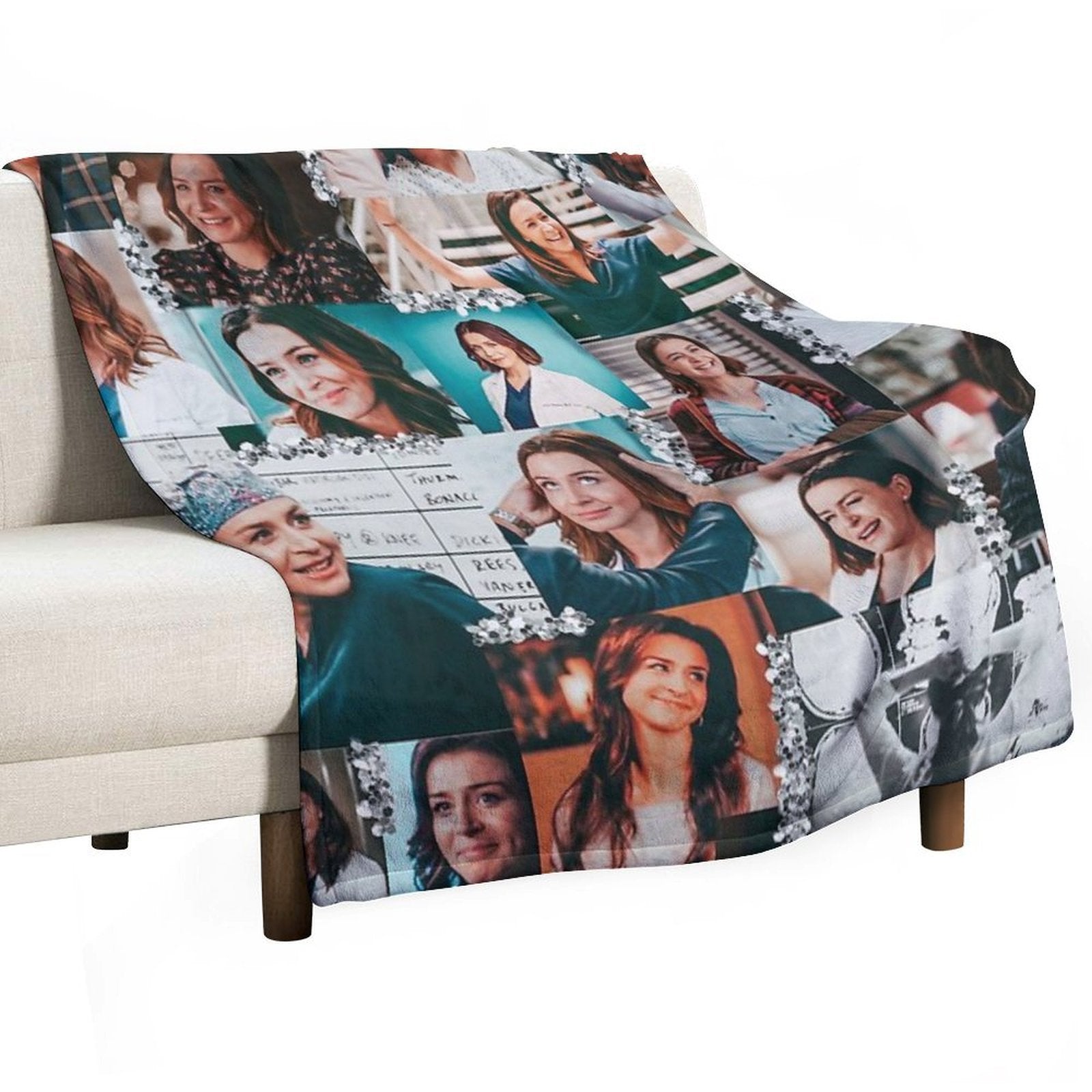 Amelia Shepherd Collage ) Quick-dry Throw Blanket