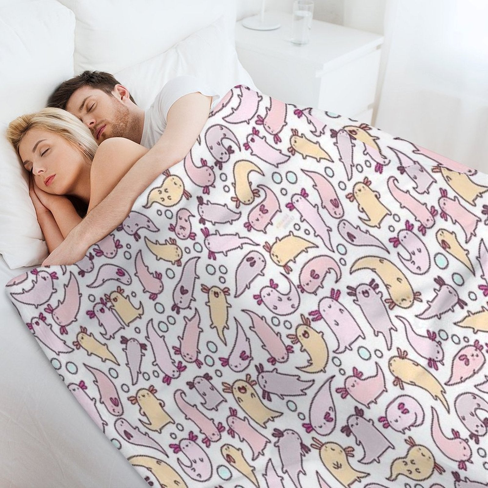 Adorable Axolotls Durable Throw Blanket