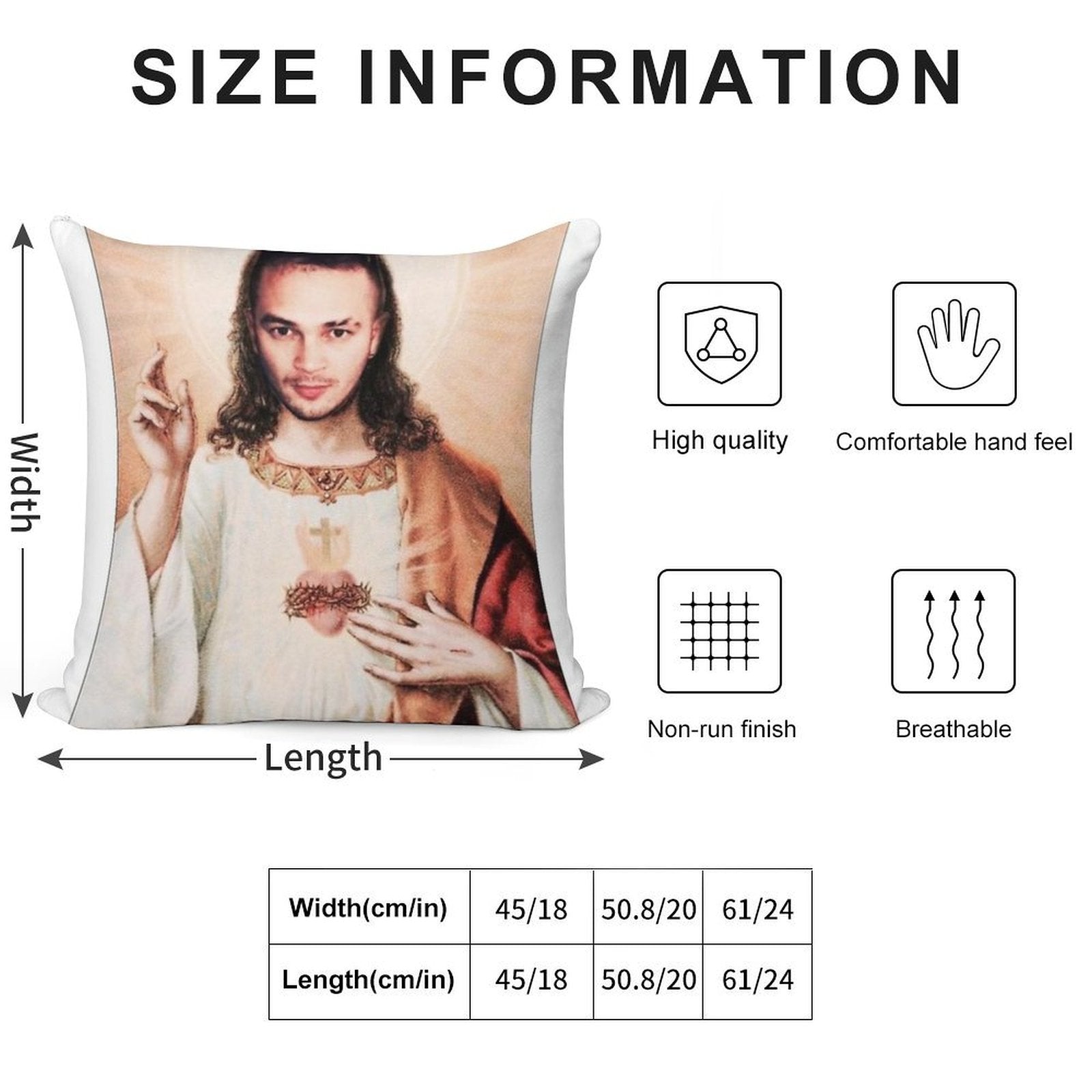 Jul Christ Soft Multiple Sizes Throw Pillow